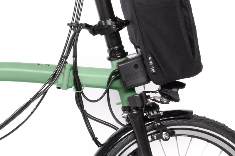 Brompton Electric C Line Explore 12 Speed Folding Bike 2024 in Match Green-6